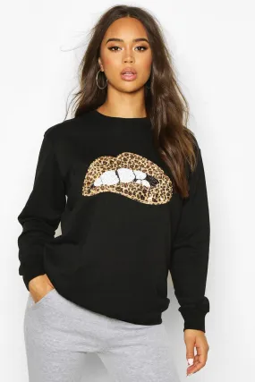 Sequin Lip Sweatshirt